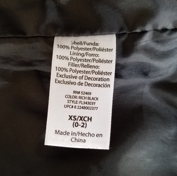 Faded Glory Bubble Jacket XS 0-2 - Picture 5 of 5